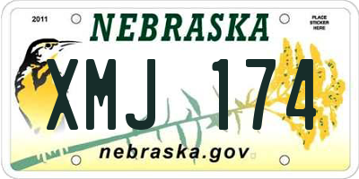 NE license plate XMJ174