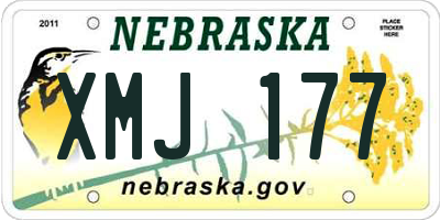 NE license plate XMJ177