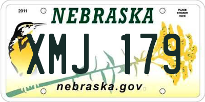 NE license plate XMJ179