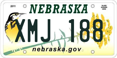 NE license plate XMJ188