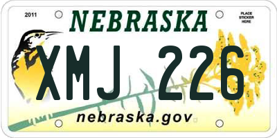 NE license plate XMJ226