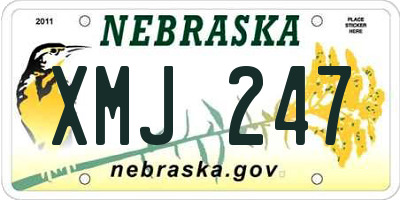 NE license plate XMJ247