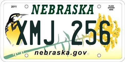 NE license plate XMJ256