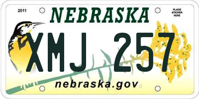 NE license plate XMJ257
