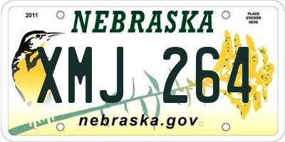 NE license plate XMJ264