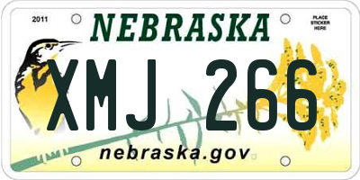 NE license plate XMJ266