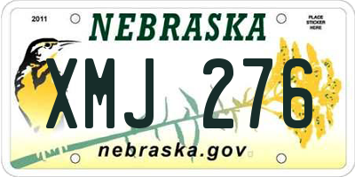NE license plate XMJ276