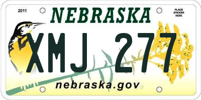 NE license plate XMJ277