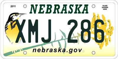 NE license plate XMJ286