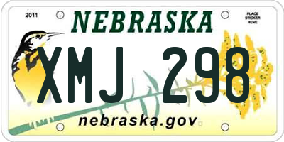 NE license plate XMJ298