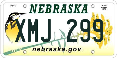 NE license plate XMJ299