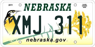 NE license plate XMJ311