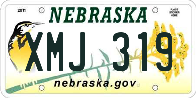 NE license plate XMJ319