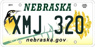 NE license plate XMJ320