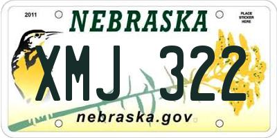 NE license plate XMJ322