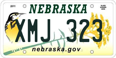 NE license plate XMJ323