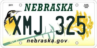 NE license plate XMJ325