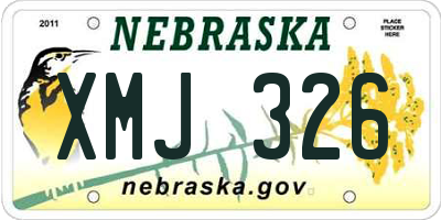 NE license plate XMJ326