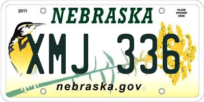 NE license plate XMJ336