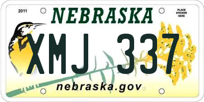 NE license plate XMJ337