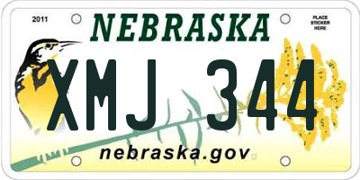 NE license plate XMJ344