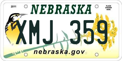 NE license plate XMJ359