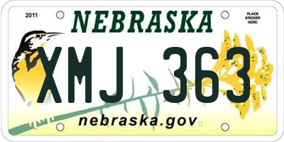 NE license plate XMJ363