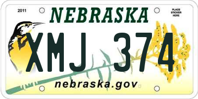 NE license plate XMJ374