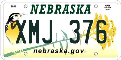 NE license plate XMJ376
