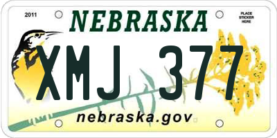 NE license plate XMJ377