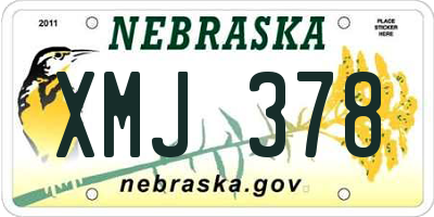 NE license plate XMJ378