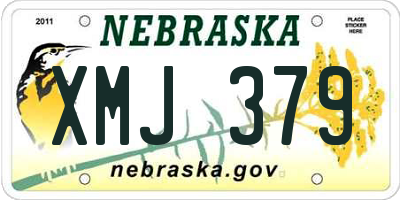 NE license plate XMJ379
