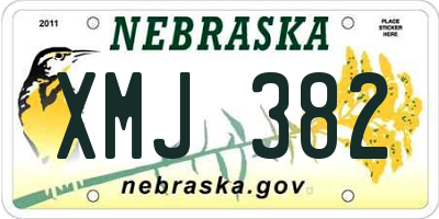 NE license plate XMJ382