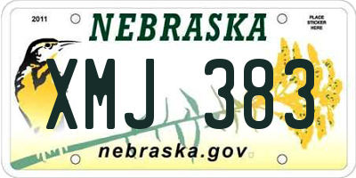 NE license plate XMJ383