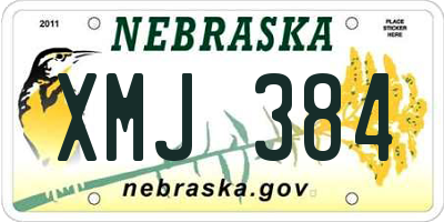 NE license plate XMJ384