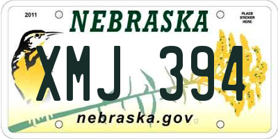 NE license plate XMJ394