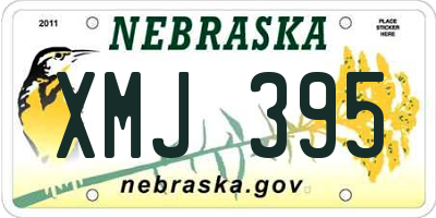 NE license plate XMJ395