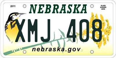 NE license plate XMJ408