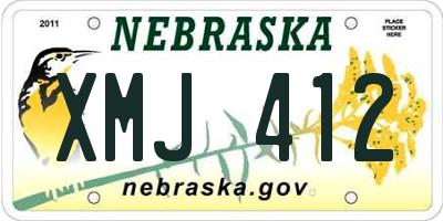 NE license plate XMJ412
