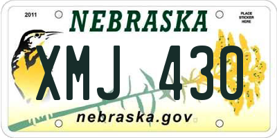 NE license plate XMJ430