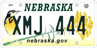 NE license plate XMJ444