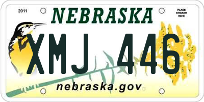 NE license plate XMJ446