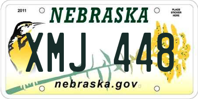 NE license plate XMJ448
