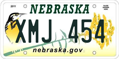 NE license plate XMJ454