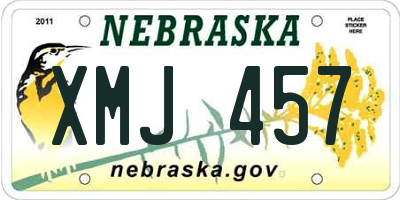 NE license plate XMJ457