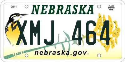 NE license plate XMJ464