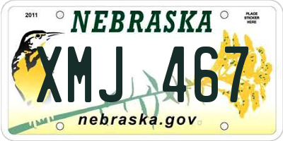 NE license plate XMJ467
