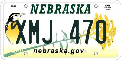 NE license plate XMJ470