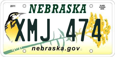 NE license plate XMJ474