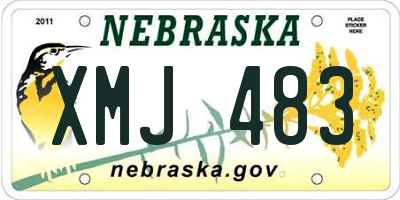 NE license plate XMJ483